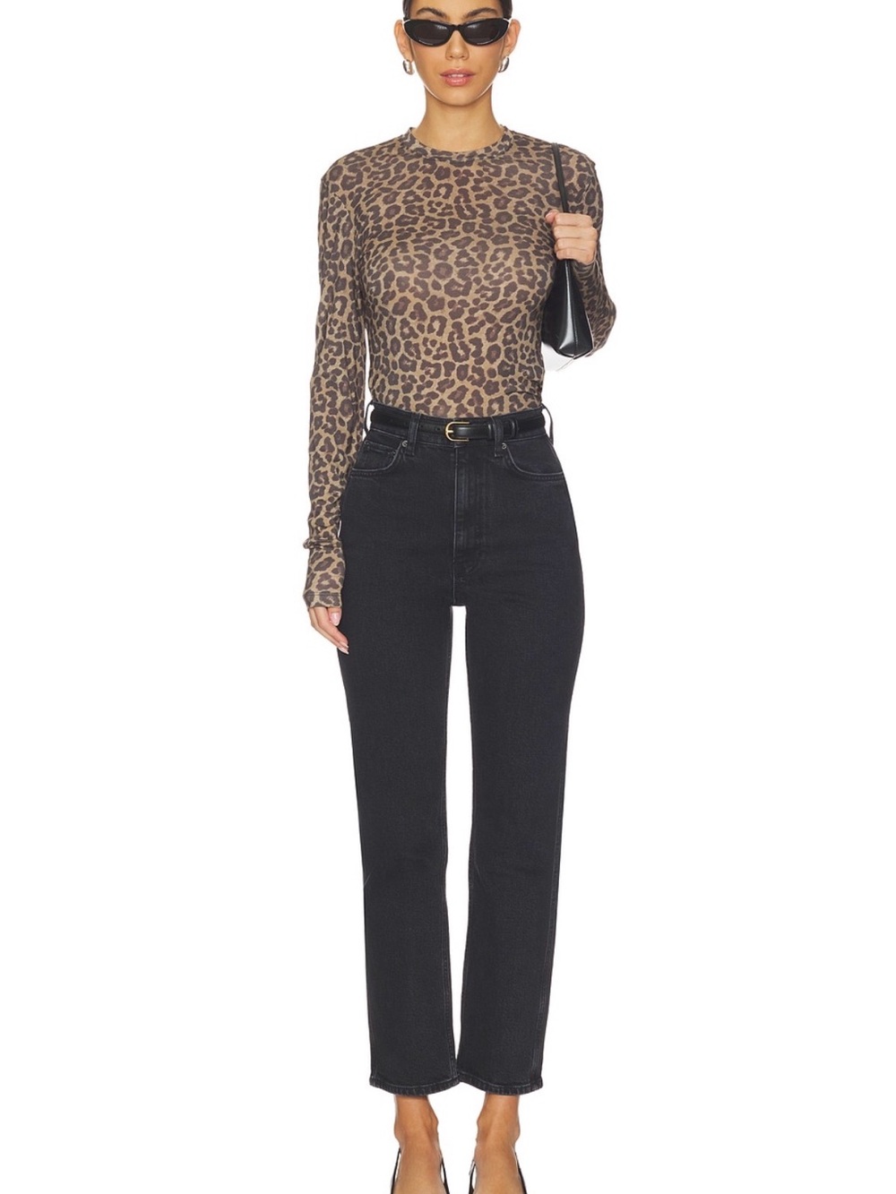 Anine Bing Jane jeans -Straight Leg Women Jeans - Black slight stretch